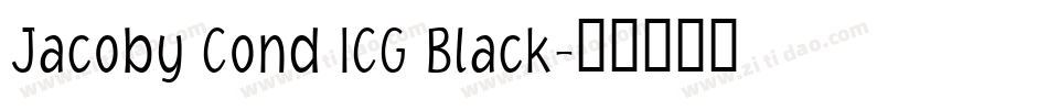 Jacoby Cond ICG Black字体转换